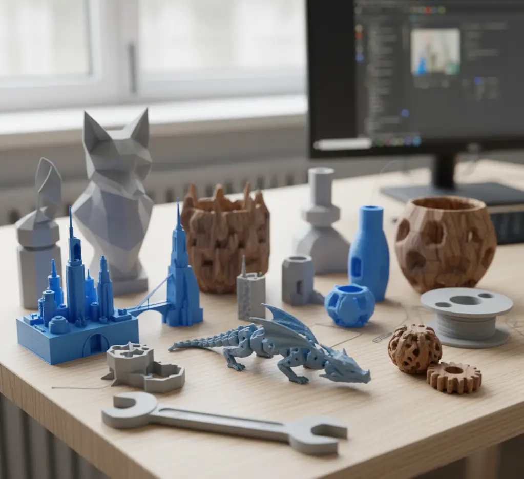 Diferentes piezas en metal y plástico para clientes industriales y particulares en Distriofer Soluciones. Impresión 3D